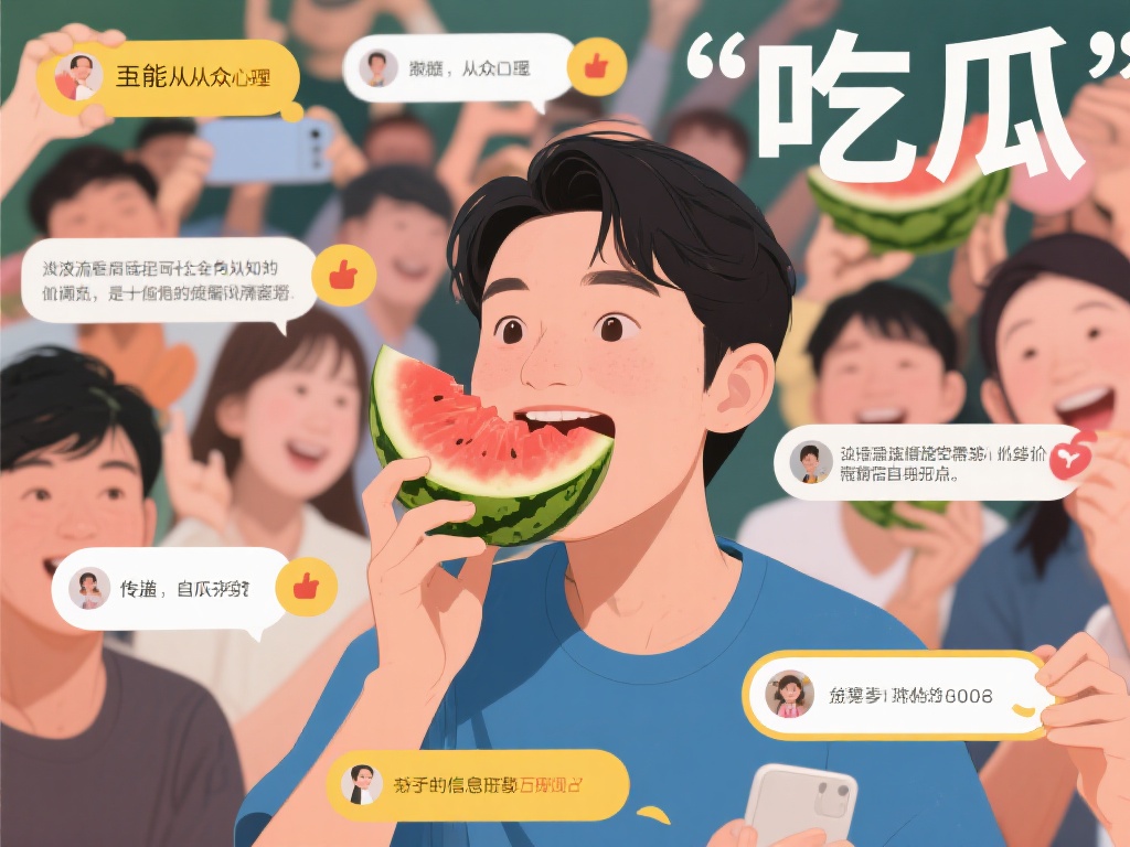 主动参与"吃瓜"现象的个体，会产生从众心
